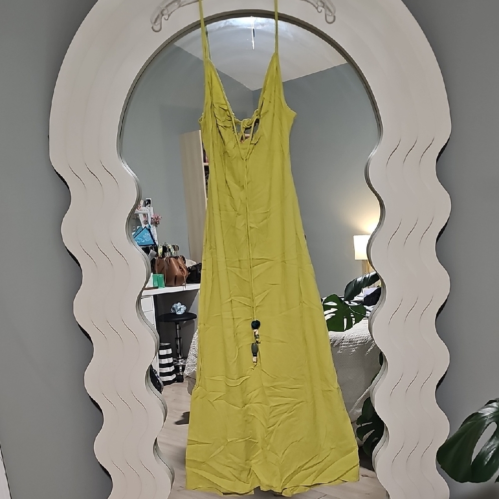 Elegant Lime Green Maxi Dress